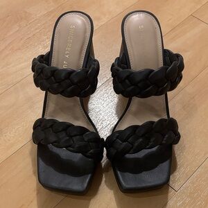 Sincerely Jules Elegant Black Braided Heels